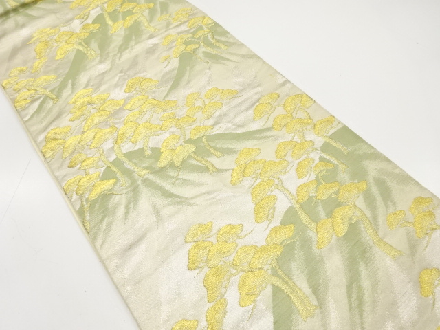 JAPANESE KIMONO / ANTIQUE FUKURO OBI / SILK / WOVEN PINE